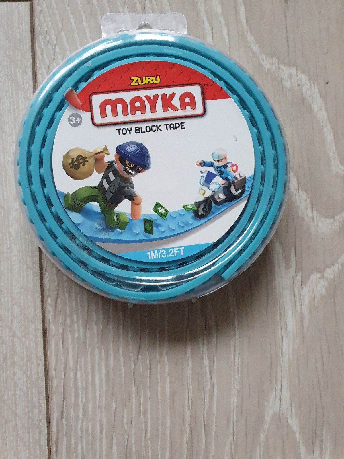 Blokjestape  Mayka 1 meter blauw, Ophalen of Verzenden, Nieuw, Overige merken