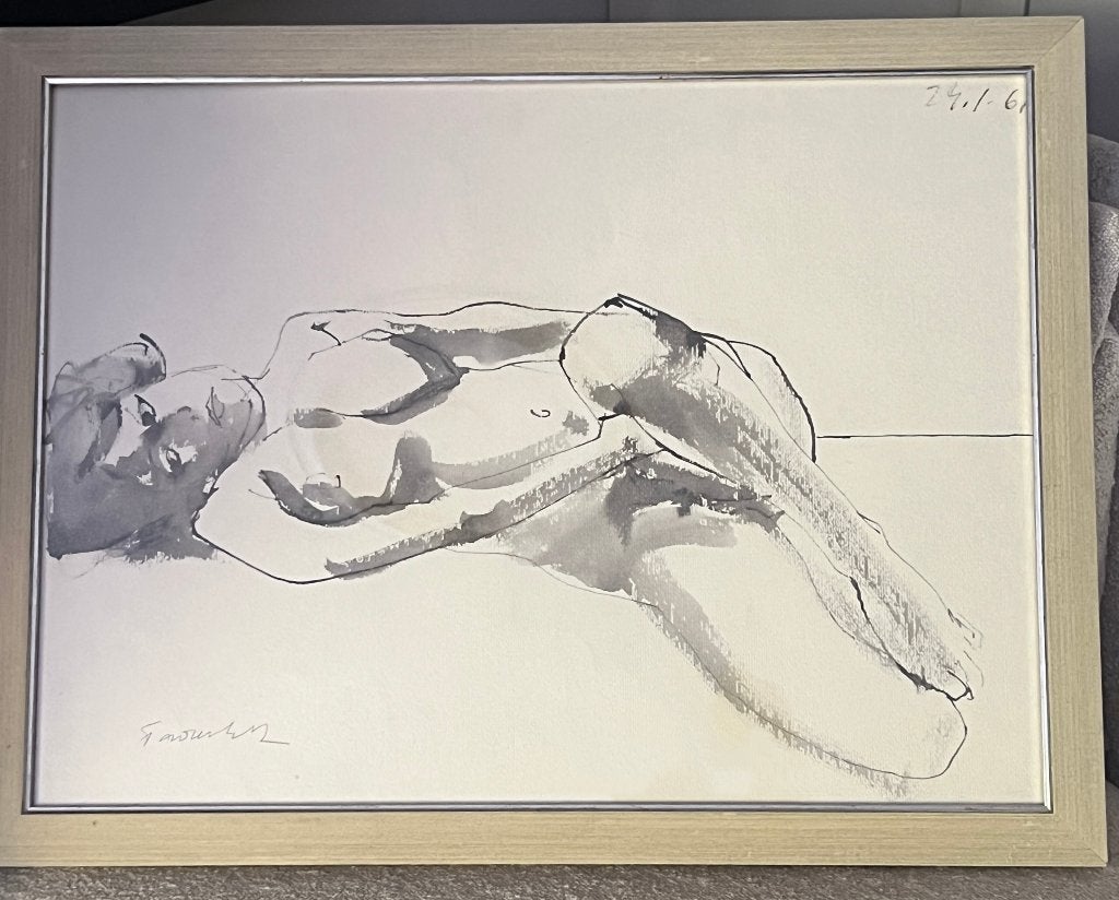 Tjechische meester Paderlik Arnost, Figuren, Aquarel, Papier/karton, Ophalen of Verzenden