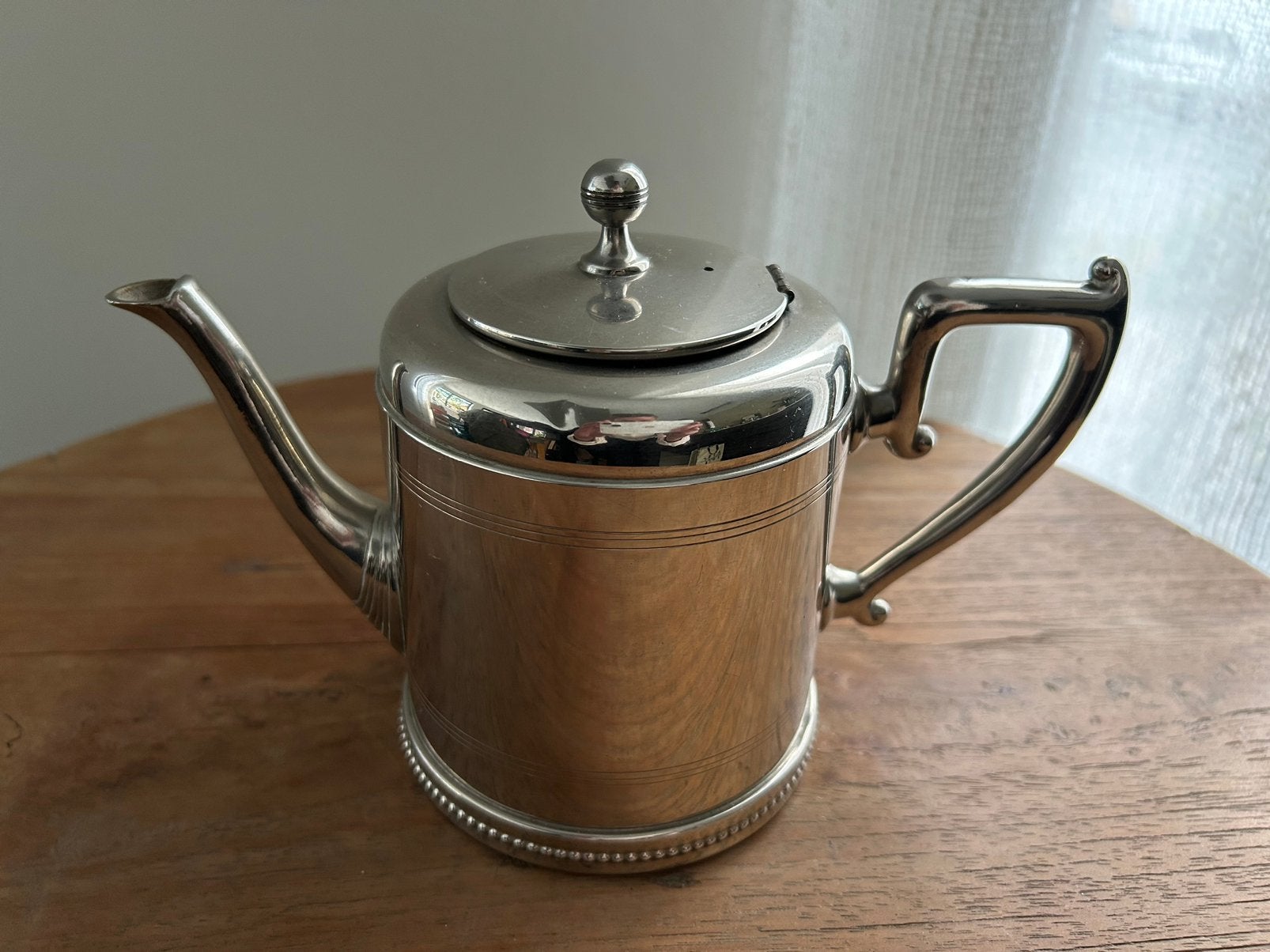 Antieke theepot/koffiepot – C. Kurz & Co Tiel (edeltin), Antiek en Kunst, Ophalen of Verzenden