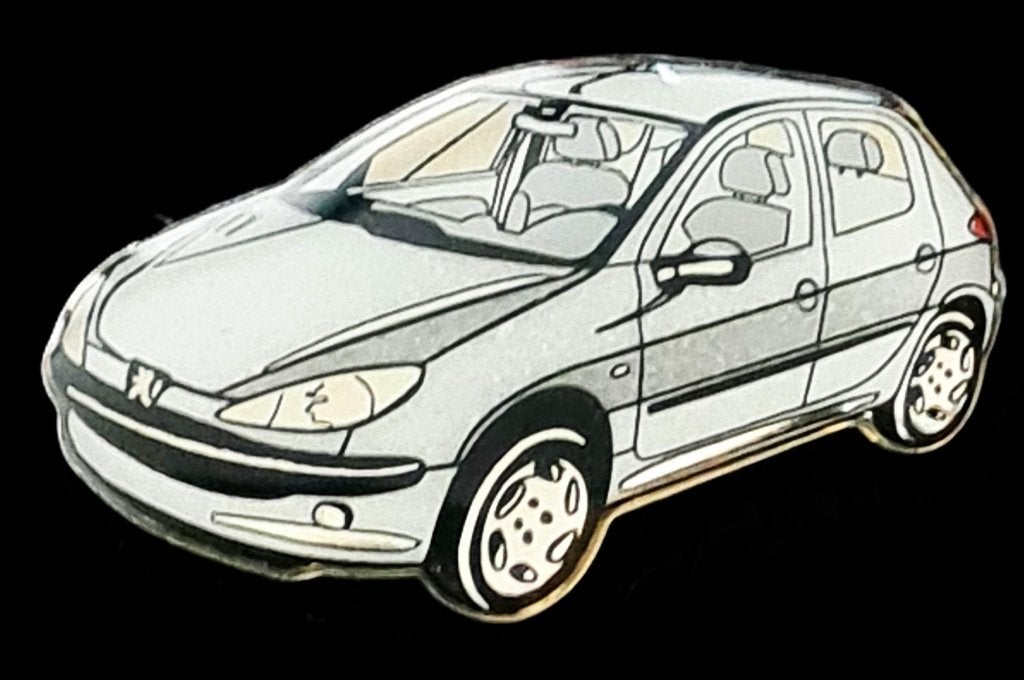 Peugeot type 206- zilvergrijs, Verzenden, Nieuw, Transport, Speldje of Pin