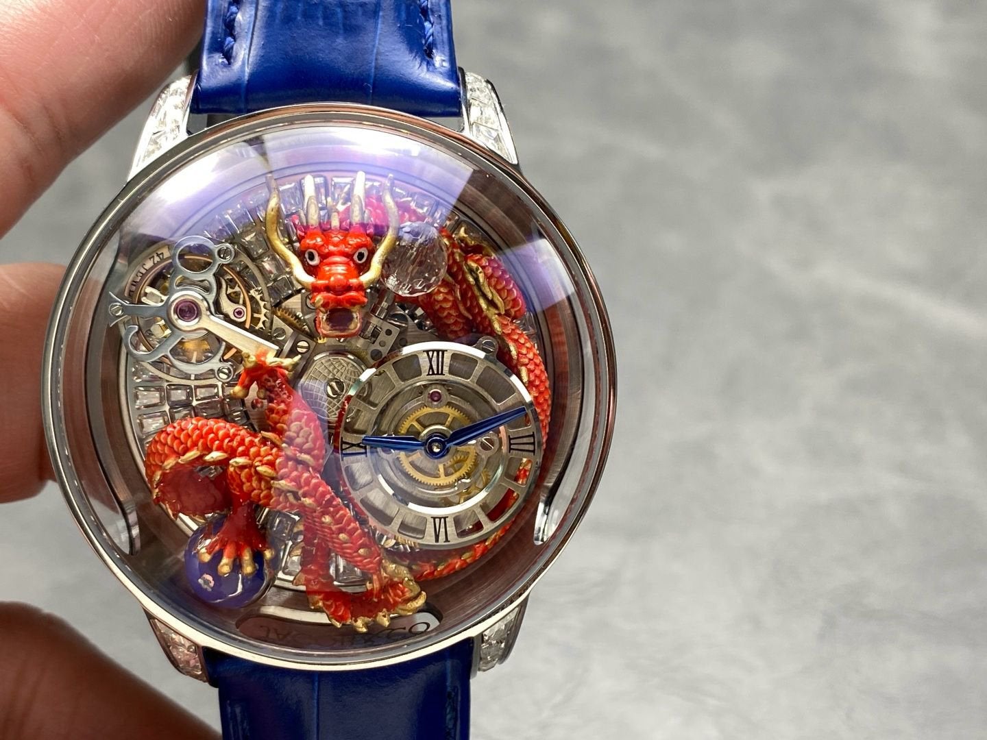 Jacob & Co. Astronomia Dragon Horloge - Uniek & Luxe, Overige merken, Overige materialen, Leer, Polshorloge