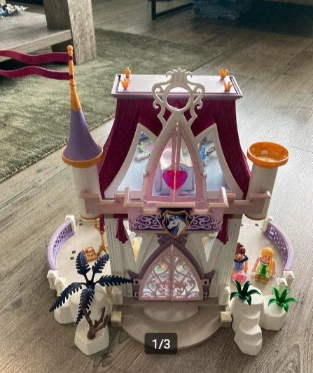 Playmobil prinsessen/ eenhoorn kasteel , bijna compleet, Gebruikt, Complete set, Ophalen of Verzenden, Kasteel/Fort