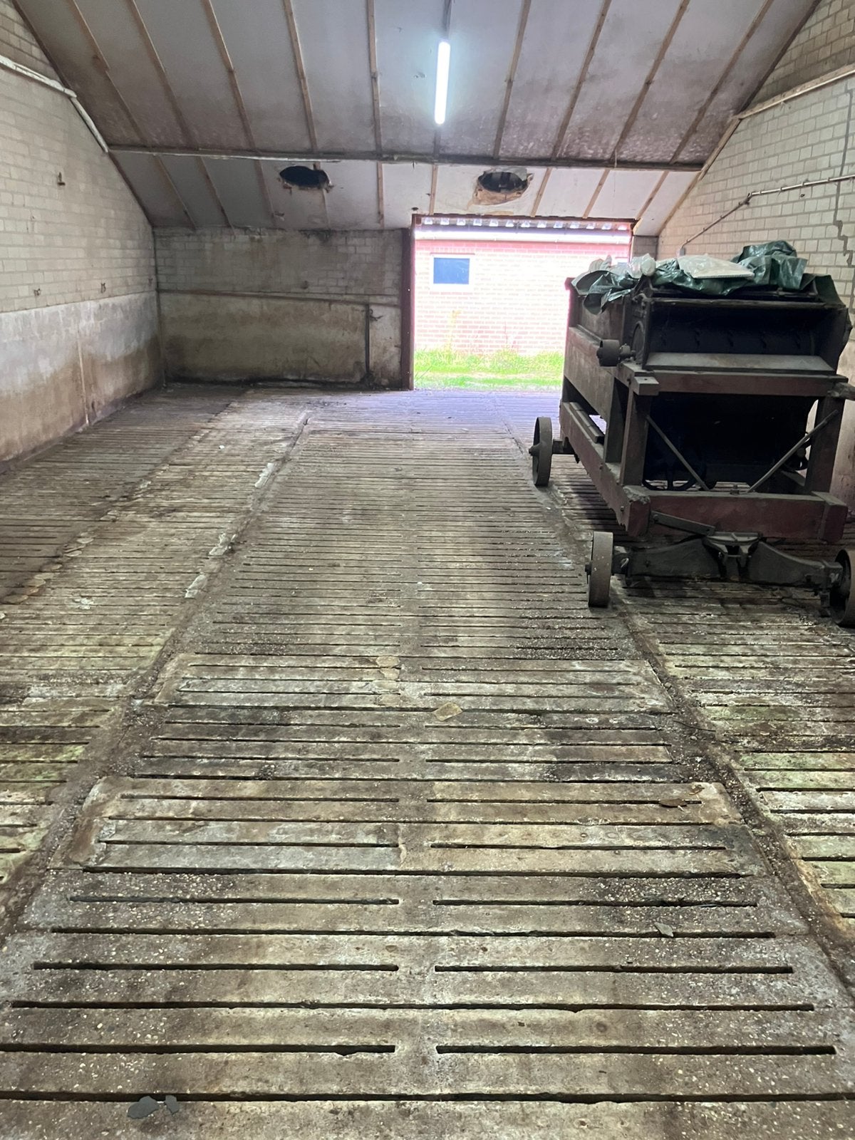 Stalroosters betonroosters erf verharding, 2 of 3 paarden of pony's, H, H, H