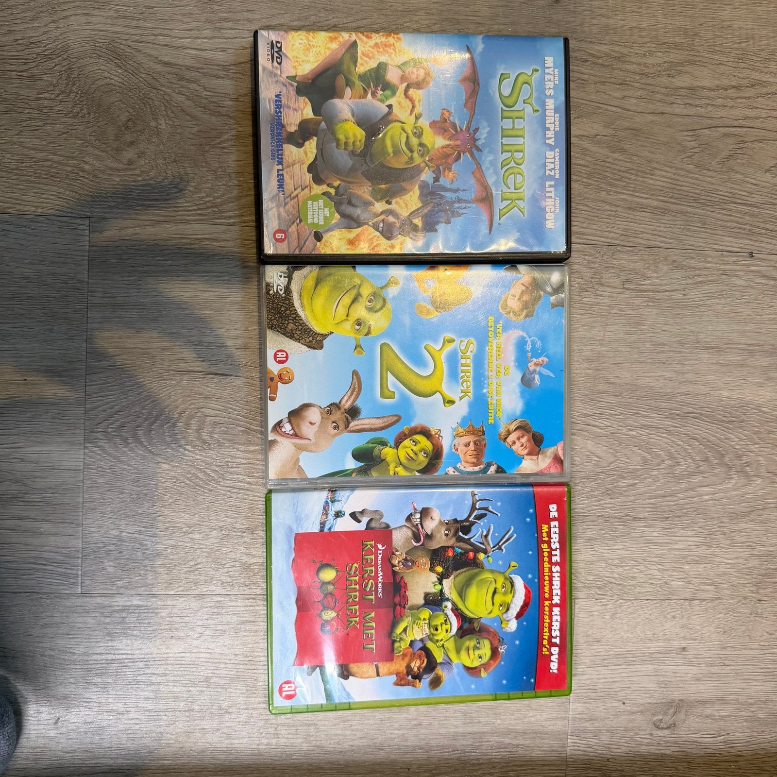 Shrek DVD Boxset: Shrek 1, Shrek 2 & Kerst met Shrek, Gebruikt, Animatie, Alle leeftijden, Ophalen of Verzenden
