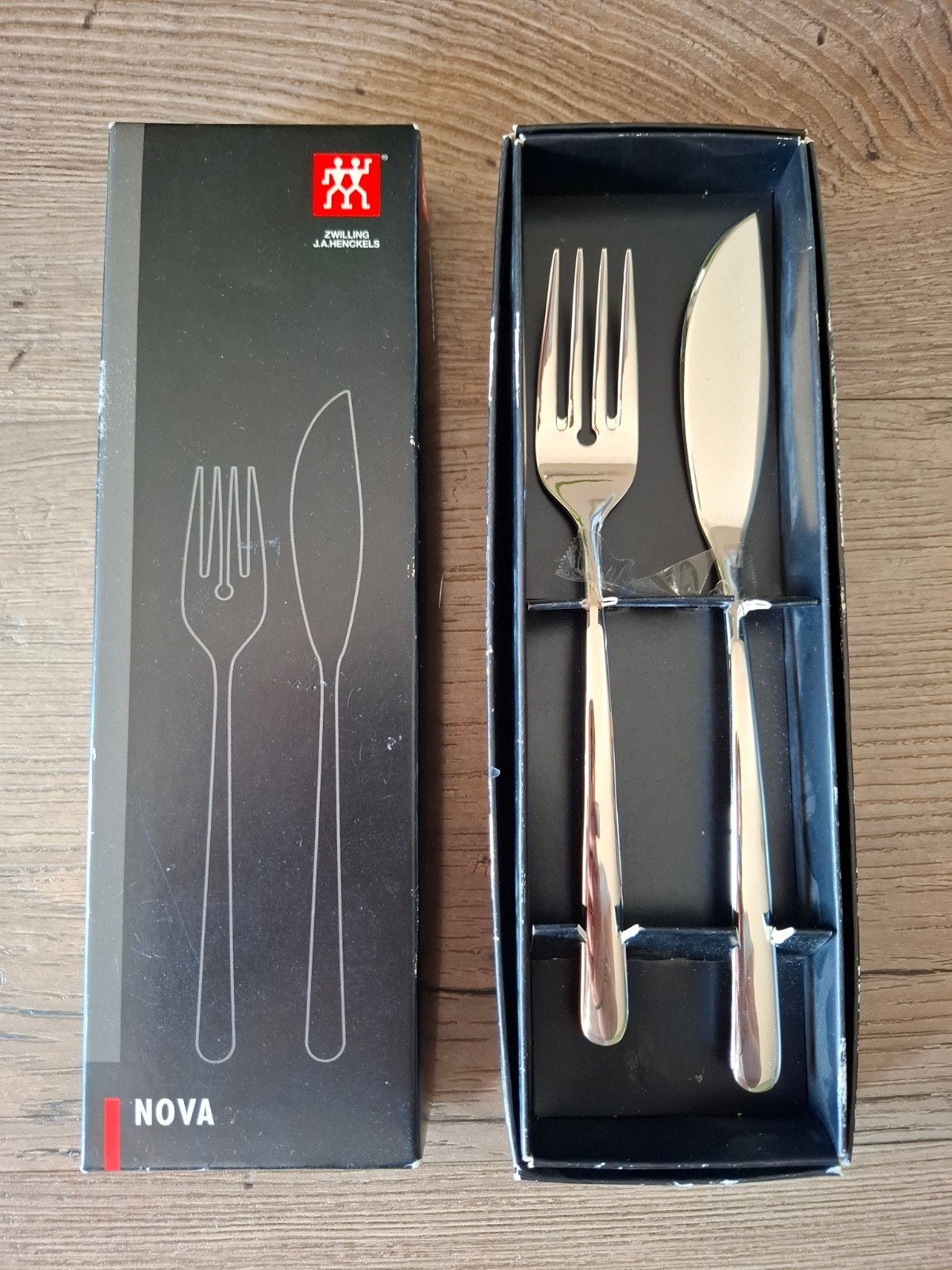 NIEUW!!!   2 x 2-delig visbestek van ZWILLING, Los bestek, Nieuw, Ophalen of Verzenden, Rvs of Chroom