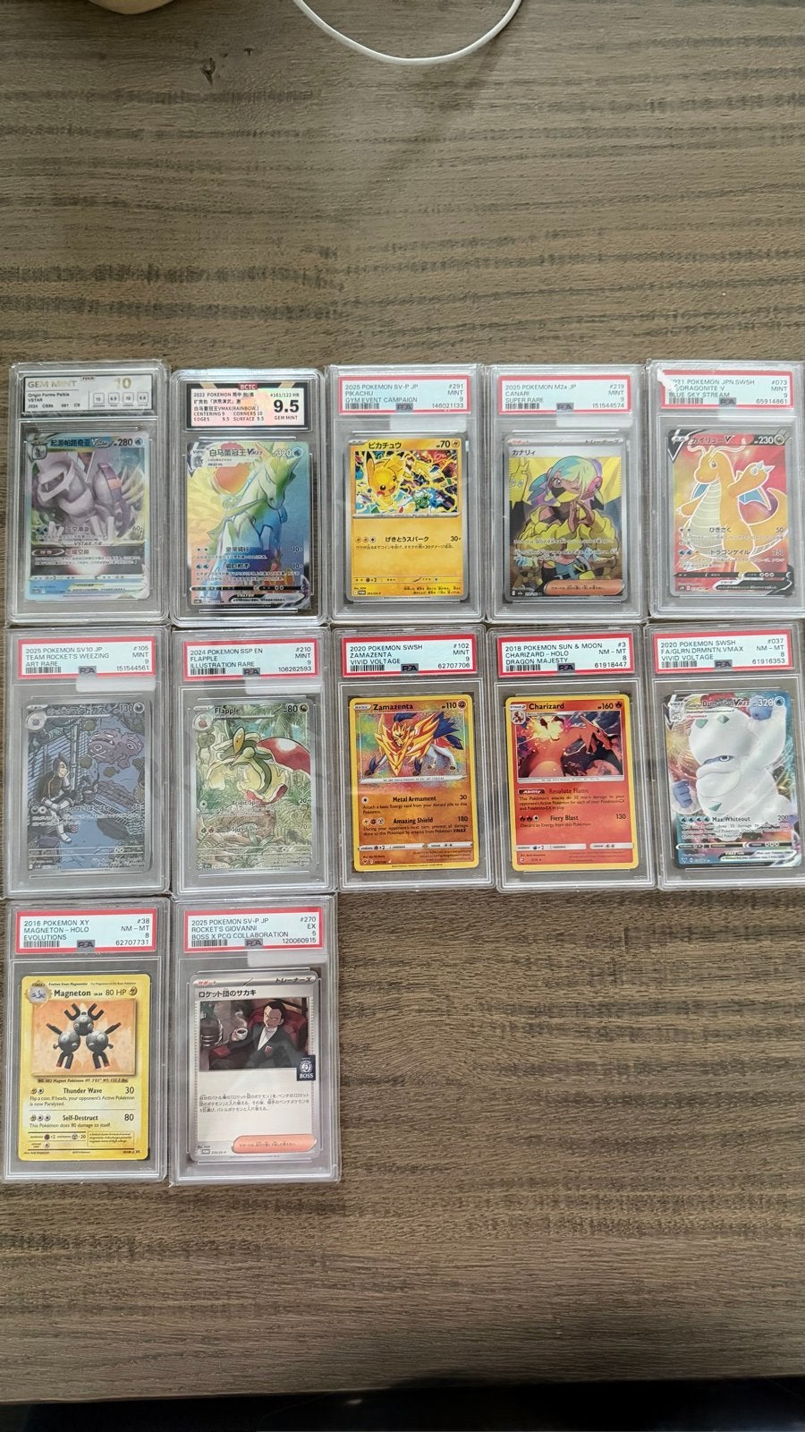 Diverse geslabde Pokémon kaarten - PSA, BCTC, PCA, Ophalen of Verzenden, Zo goed als nieuw, Meerdere kaarten, Foil