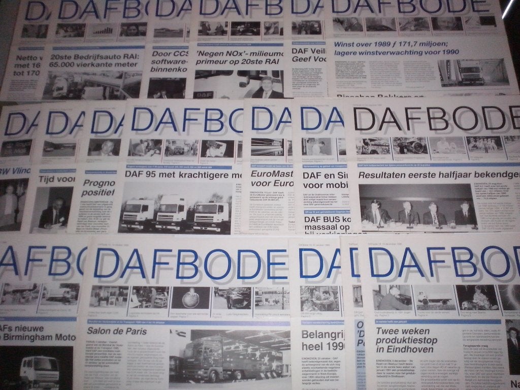 DAF Bode 1990 brochures folders incompleet: 95, Bus, Leyland, Ophalen of Verzenden, Zo goed als nieuw, Overige merken