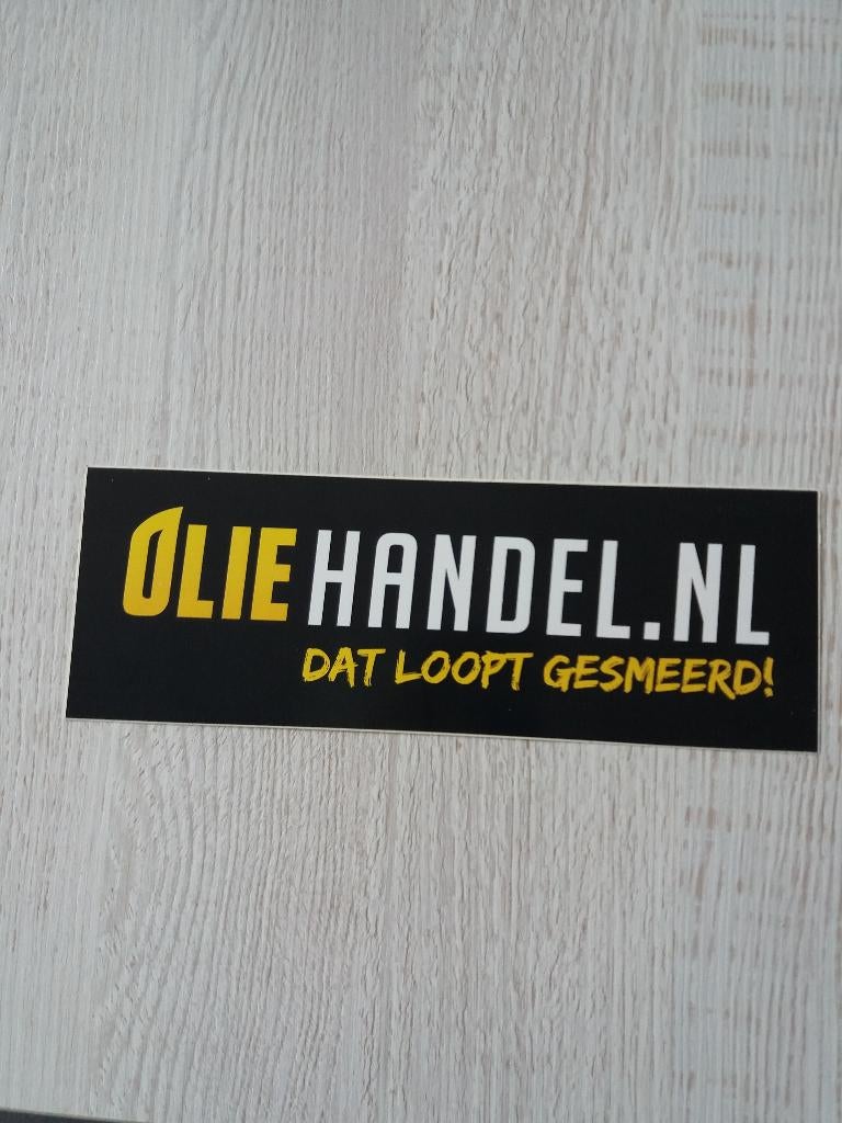 sticker OLIE HANDEL .NL dat loopt gesmeerd!, Ophalen of Verzenden, Zo goed als nieuw, Bedrijf of Vereniging