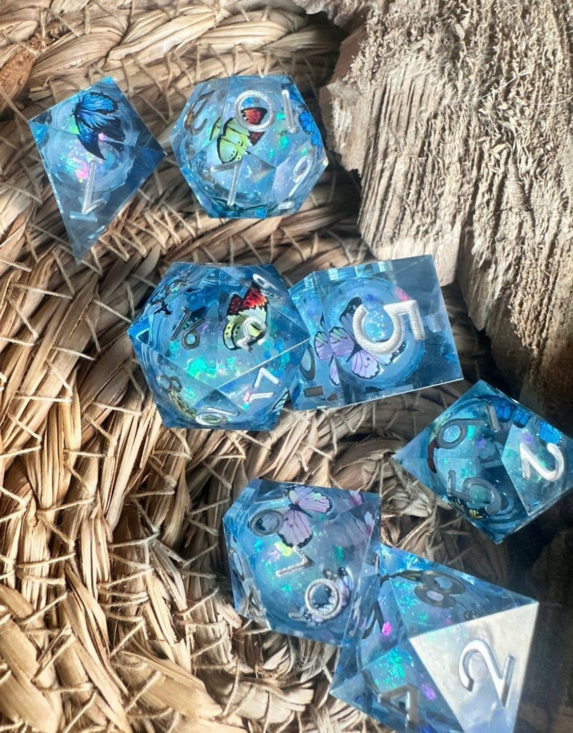DND dice / vlinders / butterfly / D&D / Liquid / RPG / nieuw, Hobby en Vrije tijd, Ophalen of Verzenden, Nieuw
