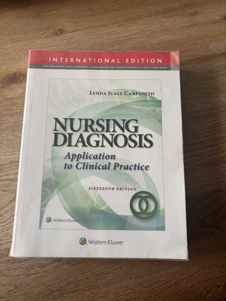 Nursing Diagnosis, Boeken, Gelezen, Lynda Juall Carpenito, Beta, HBO