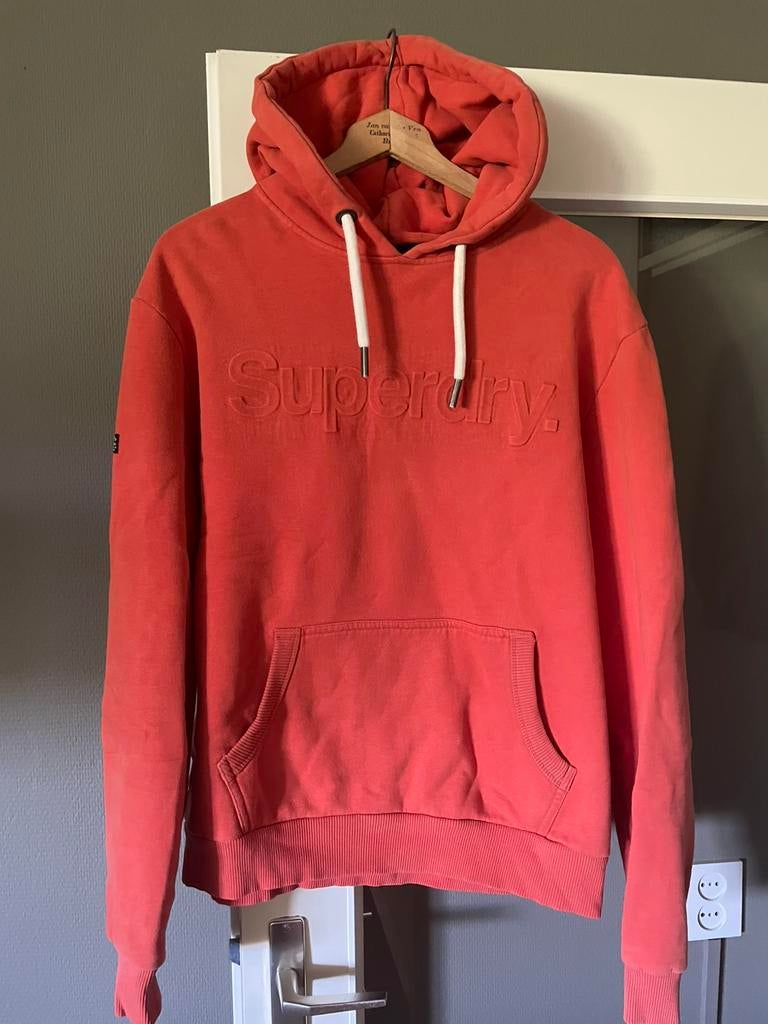 Superdry Hoodie, Ophalen, Gedragen, Maat 52/54 (L), Oranje
