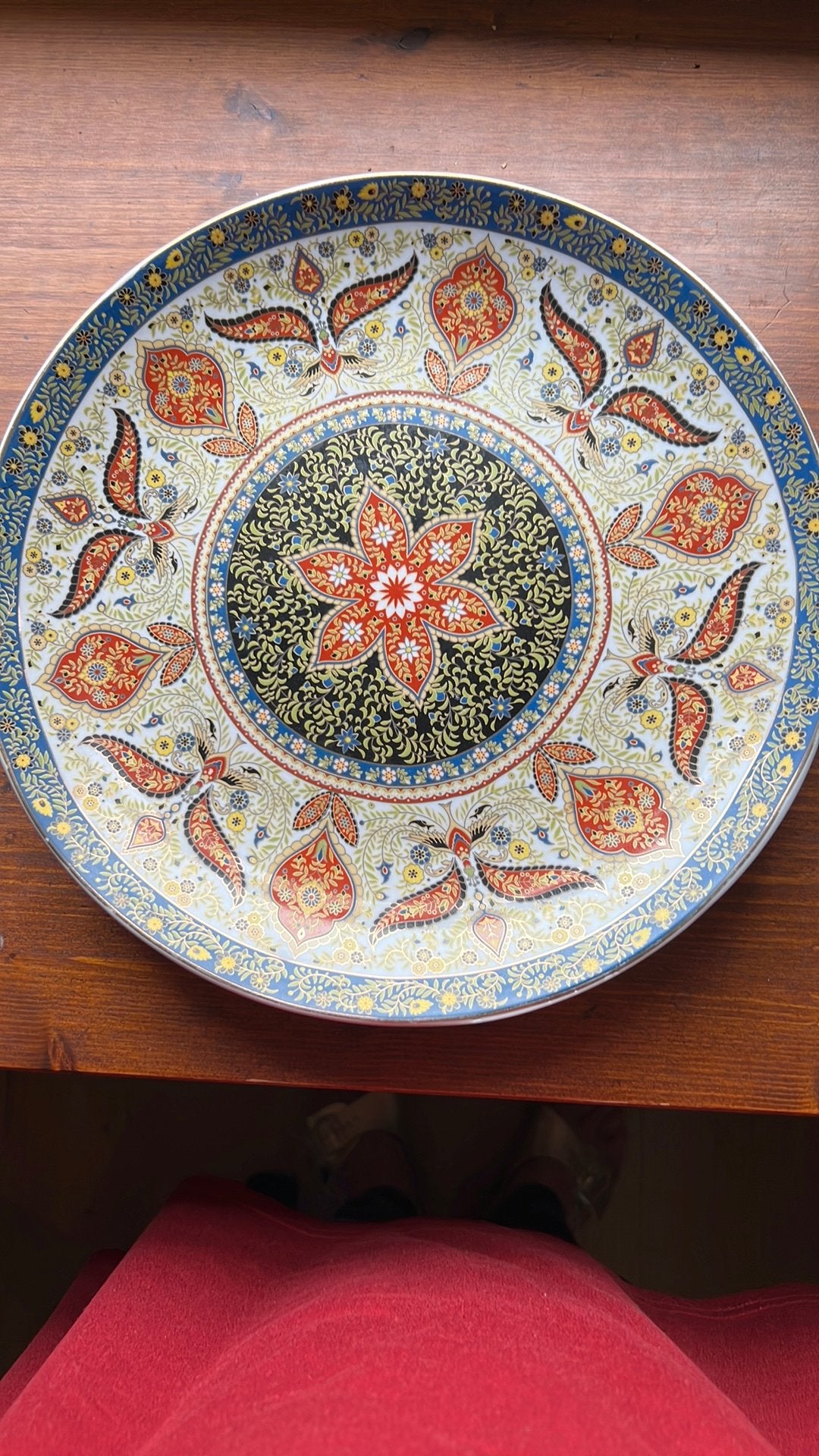Origineel vintage Marokkaans Taous Bord 30,5 cm puntgaaf, Antiek en Kunst, Ophalen of Verzenden