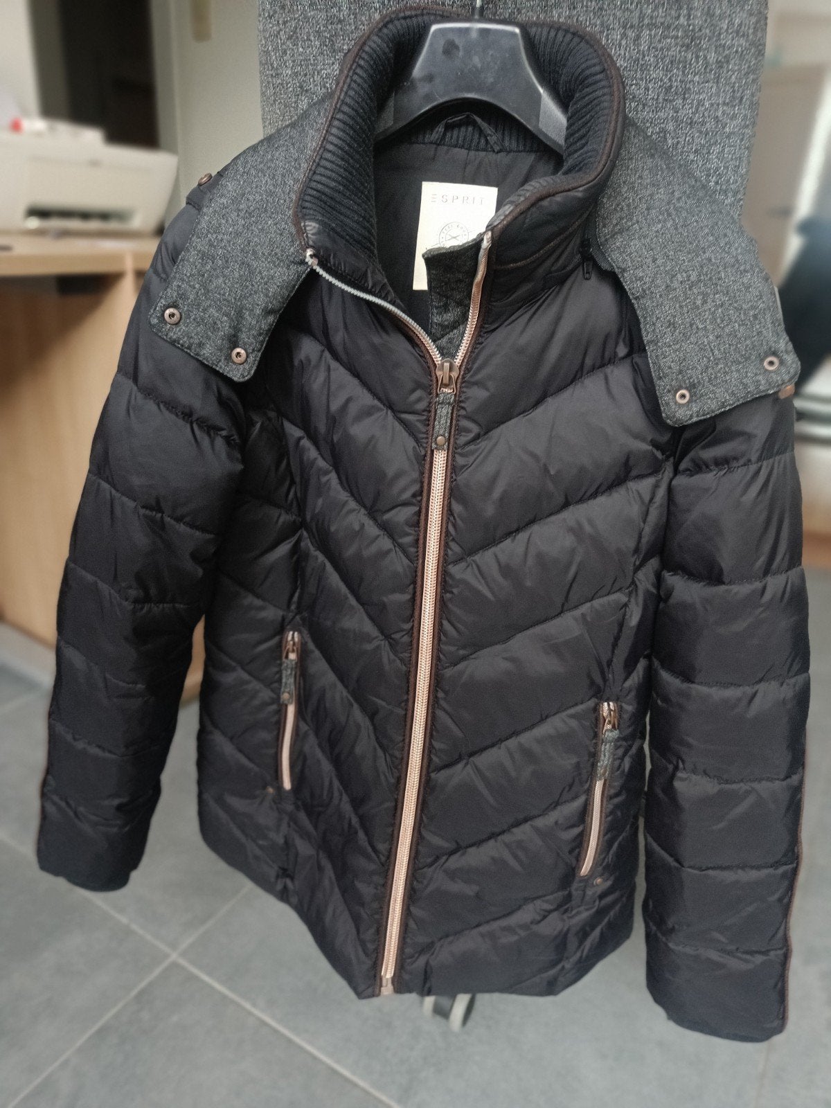 Esprit dames winterjas maat S, Zwart, Ophalen of Verzenden, Maat 36 (S), Gedragen