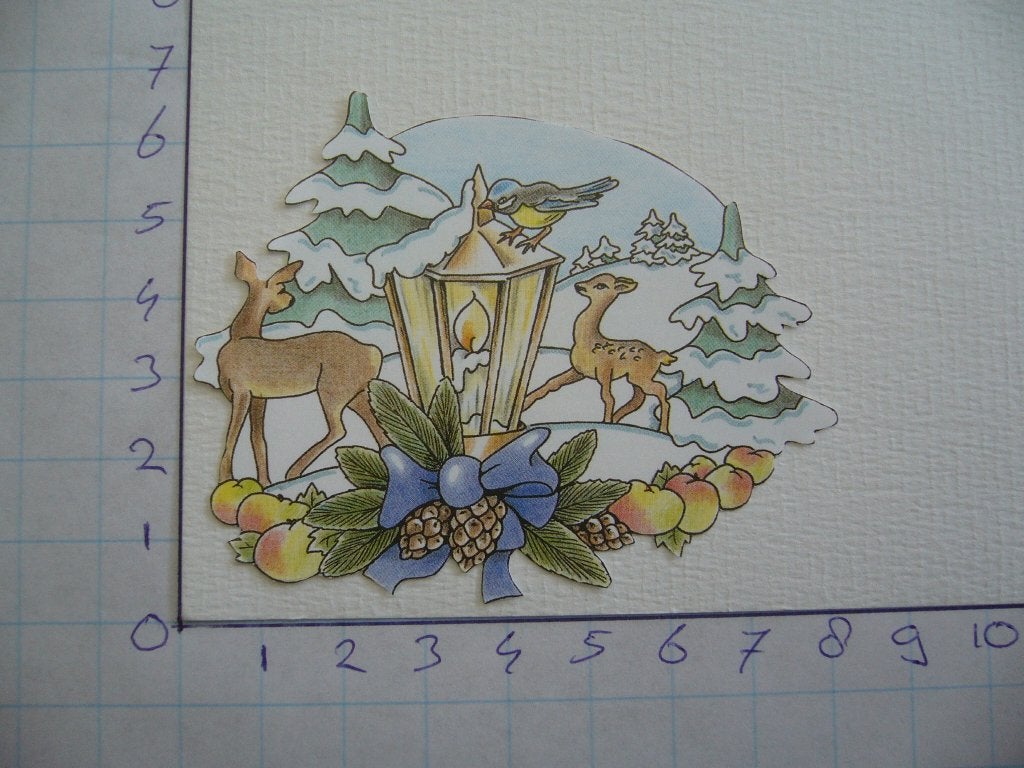 nr. 675 - uitgeknipt 3d plaatje kerst, Hobby en Vrije tijd, Kaarten | Zelf maken, Ophalen of Verzenden, Nieuw, Kerst, Knipvel