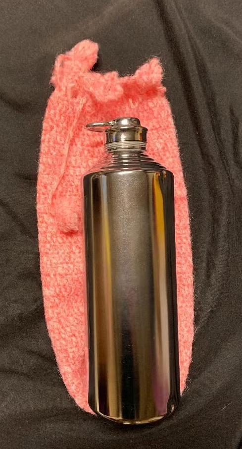 Babykruik, warmwaterkruik met roze kruikenzak; kruik, Ophalen of Verzenden, Zo goed als nieuw, Overige typen