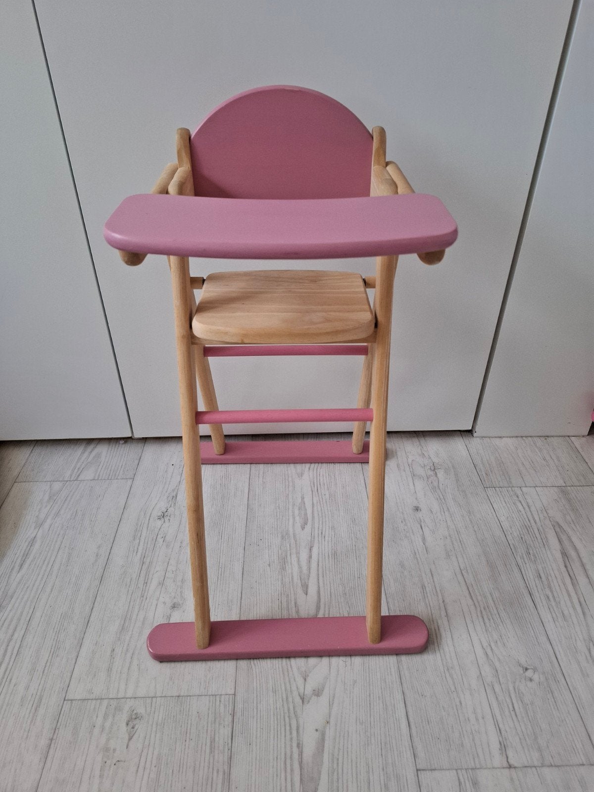 Houten poppenstoel - Roze, Ophalen of Verzenden, Gebruikt, Babypop