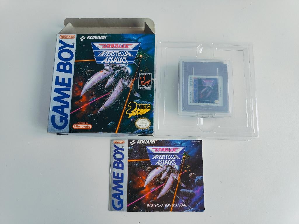 Gradius Interstellar Assault Compleet Nintendo Gameboy, Spelcomputers en Games, Games | Nintendo Game Boy, Gebruikt, 1 speler