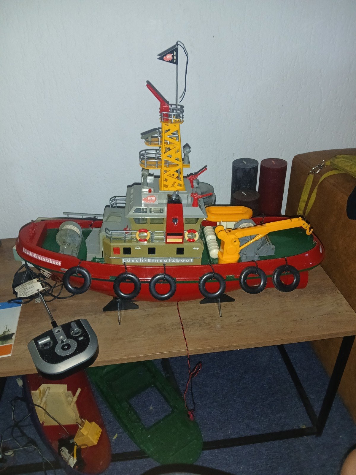 Dickie Sleepboot/Brandweerboot met zender en accessoires, Ophalen of Verzenden