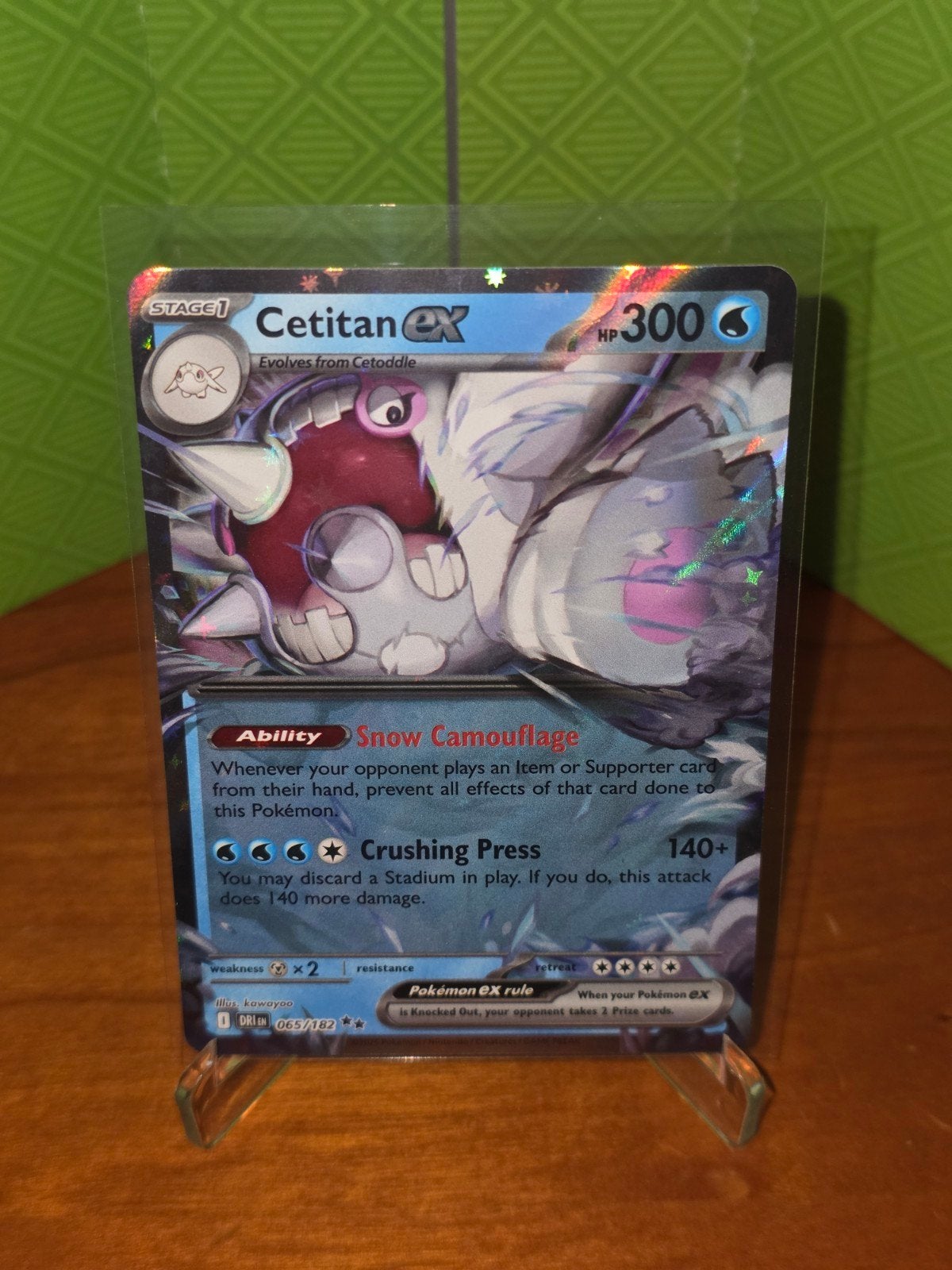Cetitan Ex 065 Pokemon Destined Rivals DRI, Ophalen of Verzenden, Zo goed als nieuw, Losse kaart