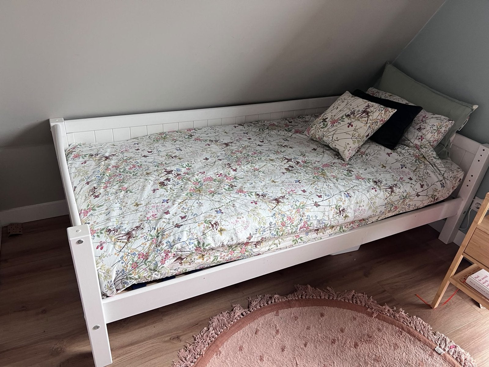 Flexworld Bedbank Puck 90x200 wit  lattenbodem – nette staat, Ophalen, Gebruikt, 90 cm, Eenpersoons