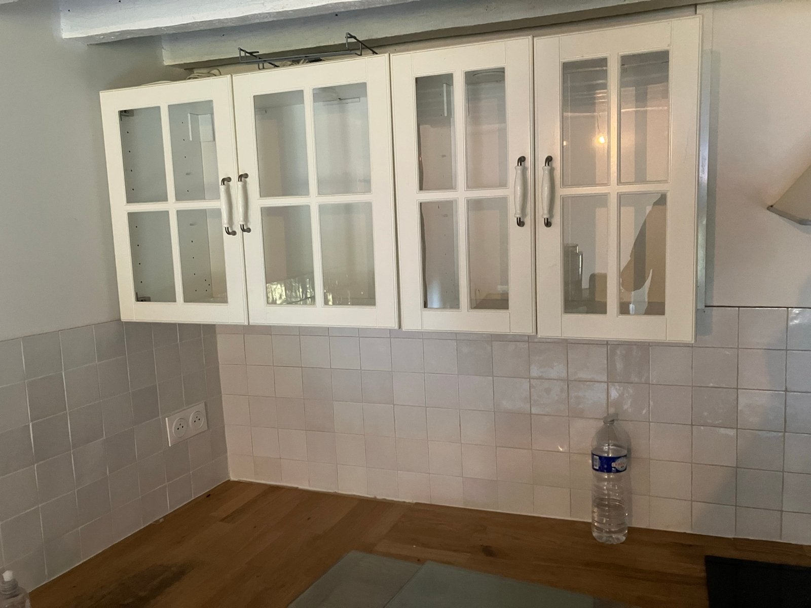 IKEA BODBYN Bovenkastjes met glazen deuren, Wit, Zo goed als nieuw, Minder dan 100 cm, 25 tot 50 cm