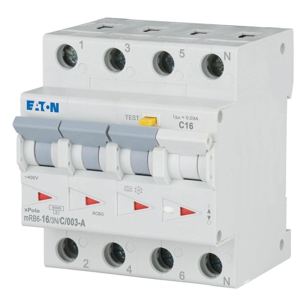 Aardlekautomaat C16A 3P+N 30mA 6kA, Verzenden, Nieuw