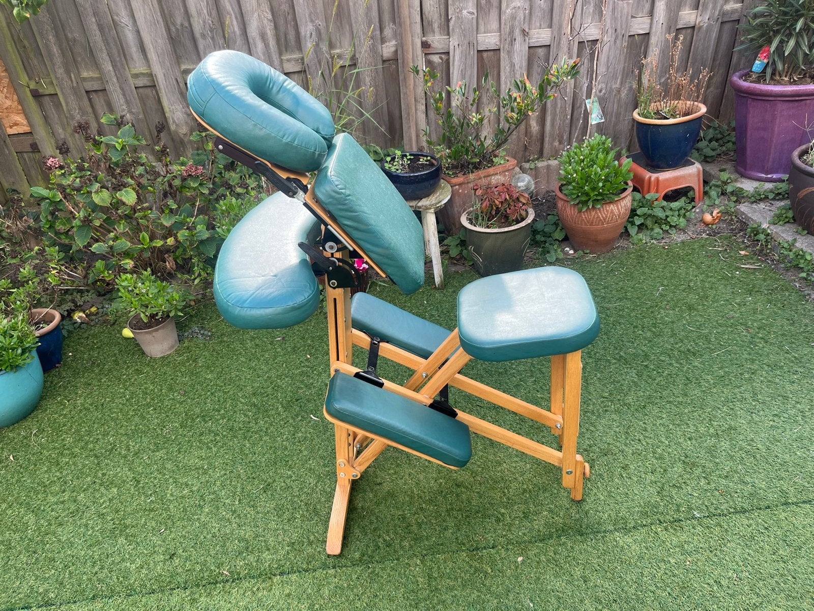 Stronglite Draagbare Massagestoel - Groen, Ophalen, Gebruikt, Massagestoel of Kussen