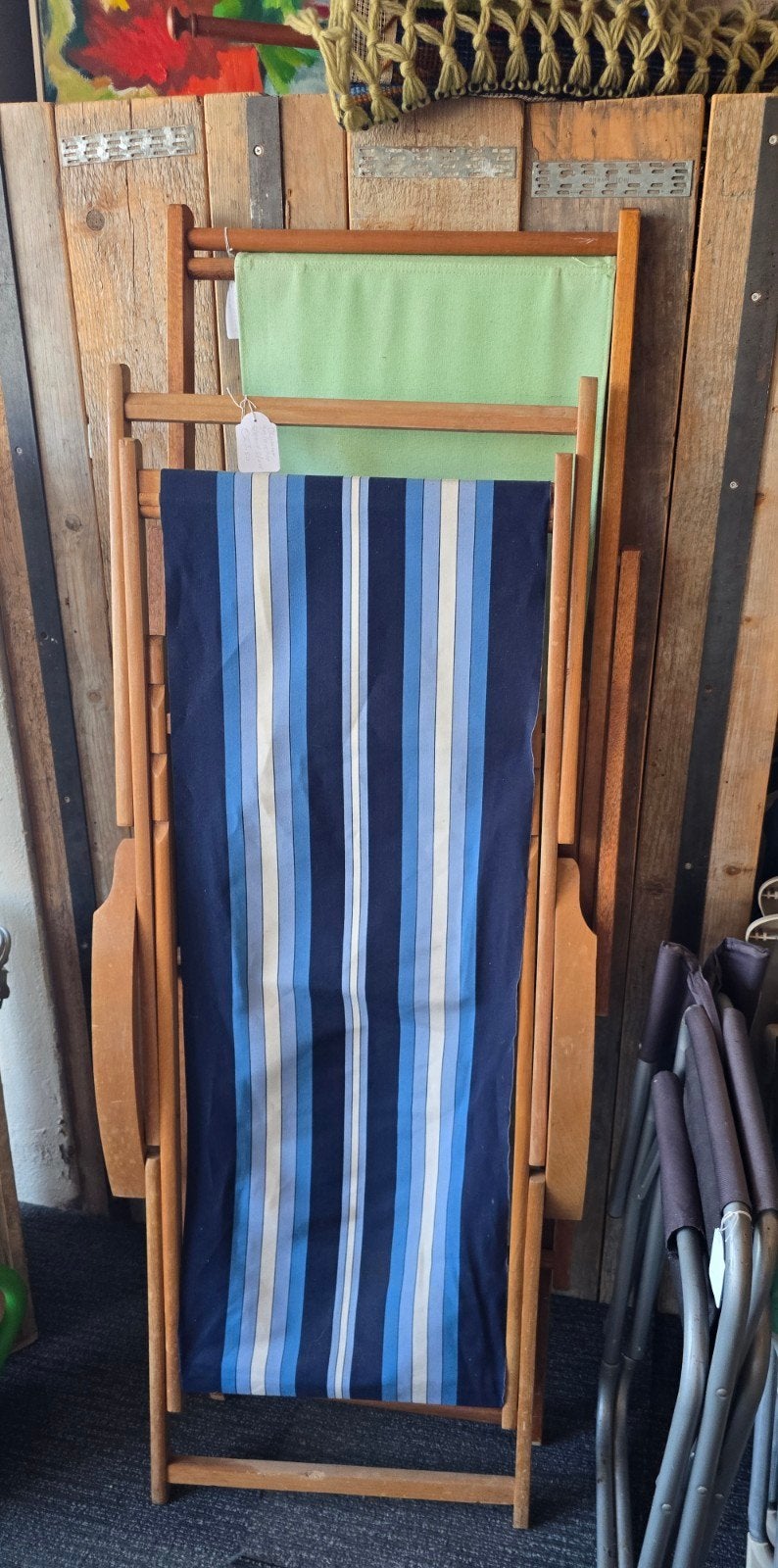 Strandstoelen vintage ligbedden, campingstoelen, Tuin en Terras, Ligbedden, Ophalen, Gebruikt, Nvt, Nvt
