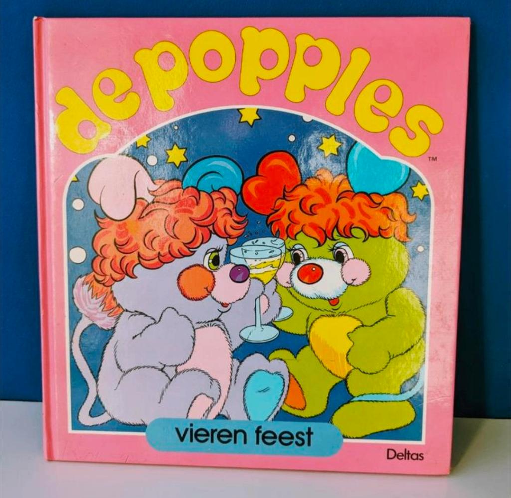 De Popples vieren feest/animatieserie jaren 80, Verzamelen, Ophalen of Verzenden, Gebruikt, Tv, Gebruiksvoorwerp