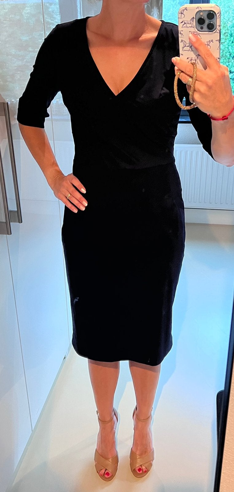 LaDress jurkje Bette donkerblauw (navy) maat XS, Blauw, Ophalen of Verzenden, Zo goed als nieuw, Maat 34 (XS) of kleiner