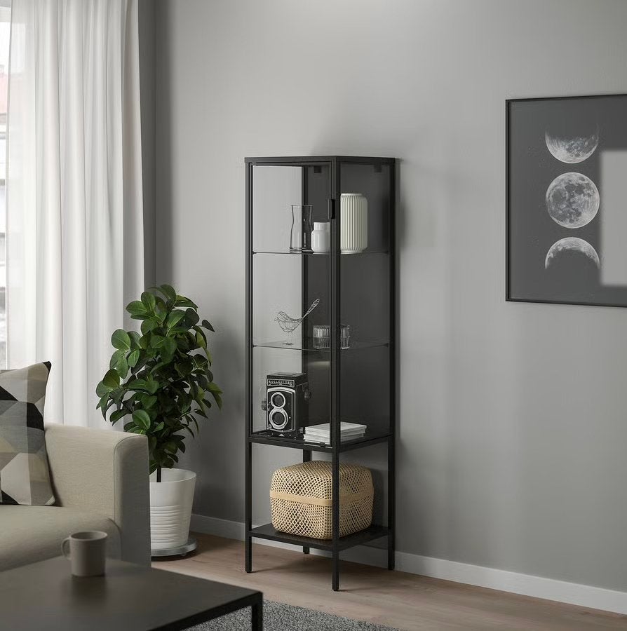 IKEA RUDSTA Vitrine Kast 2x, Ophalen, Minder dan 50 cm, Met deur(en), Zo goed als nieuw