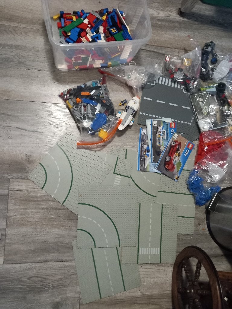 Lego partij kilo met oa 60138 en 10 wegplaten, Ophalen of Verzenden, Gebruikt, Lego
