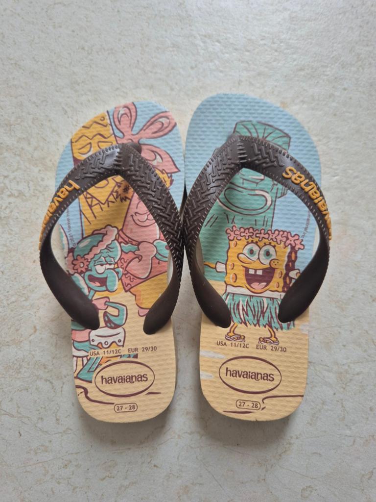 Havaianas maat 27/28 Spongebob, Schoentjes, Meisje, Ophalen of Verzenden, Zo goed als nieuw