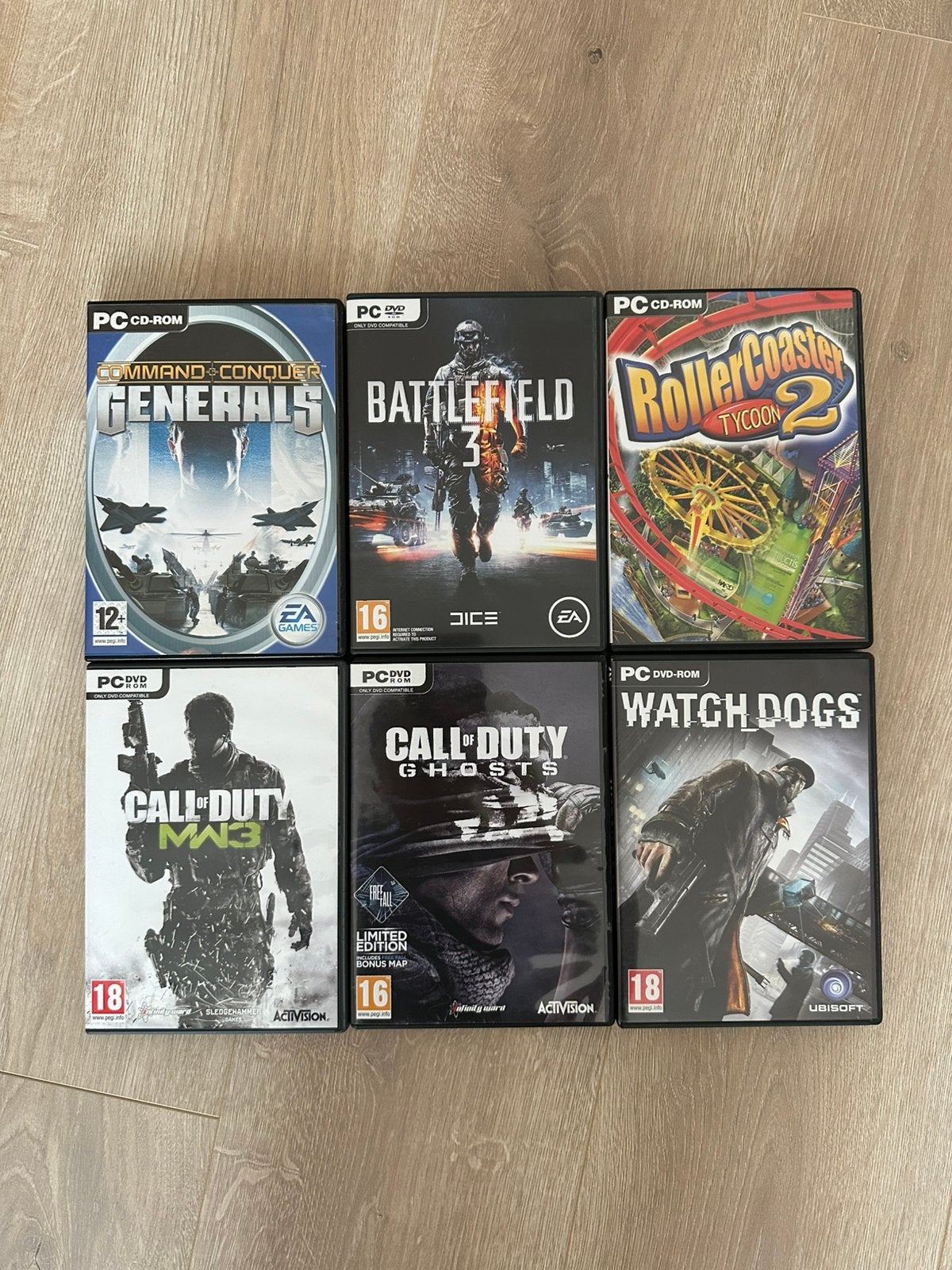 6 originele PC games compleet – COD, Battlefield 3, etc, 1 speler, Ophalen of Verzenden, Zo goed als nieuw, Overige genres
