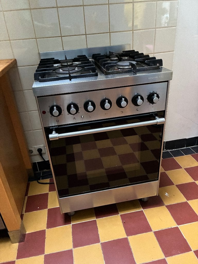 Bosch Solitaire gasfornuis, Ophalen, Gebruikt, 60 cm of meer, 4 kookzones