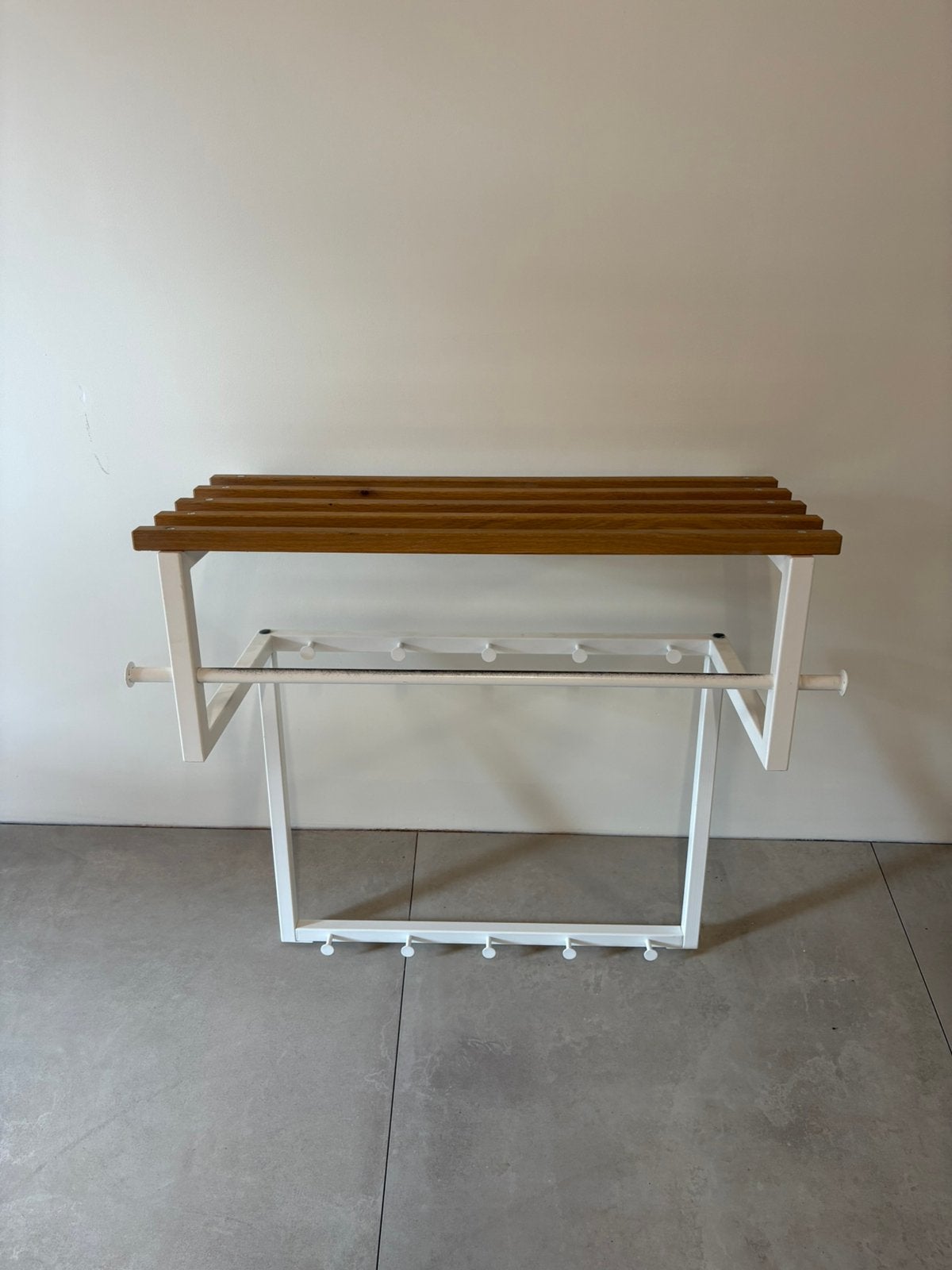 Mooie kapstok met haakjes en voor kleerhangers, Zo goed als nieuw, Minder dan 100 cm, Metaal, Ophalen