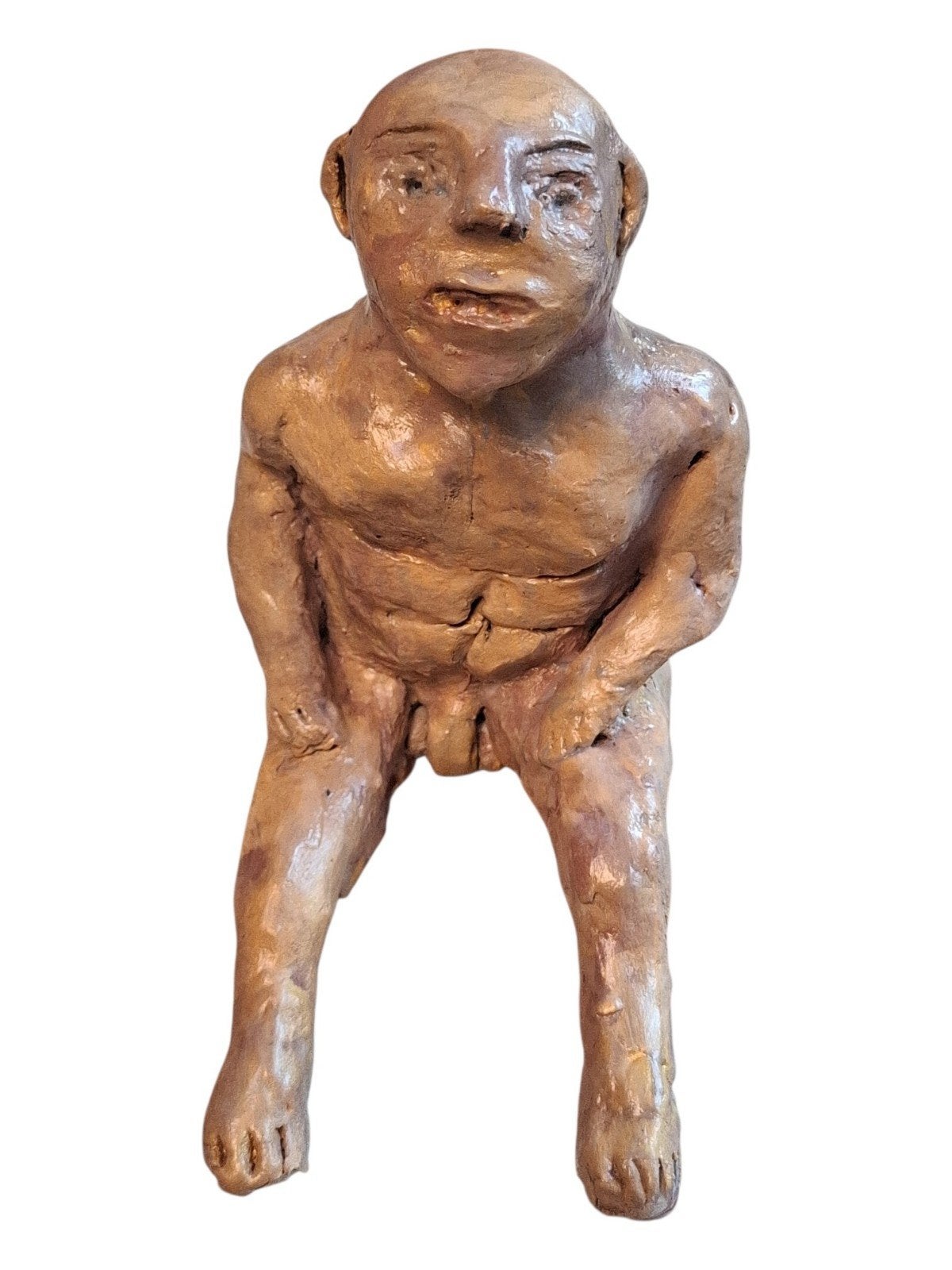 Handgemaakt beeld van naakte man, 15 cm hoog, Ophalen of Verzenden