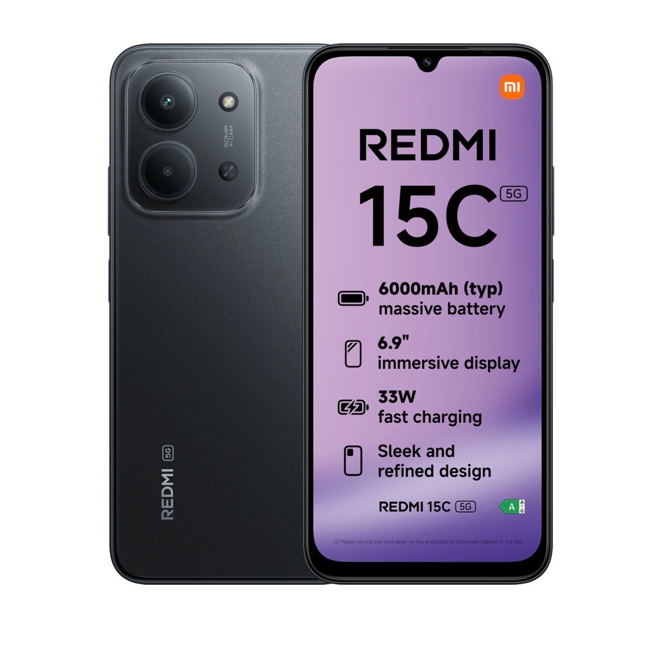 Xiaomi Redmi 15C 5G -128 GB Zwart, Ophalen, Overige modellen, Nieuw, Zonder simlock