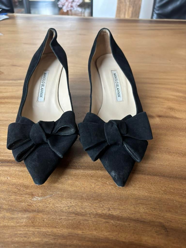 Manolo Blahnik Hakjes Zwart Maat 37 - Goede Staat, Verzenden, Gedragen, Zwart