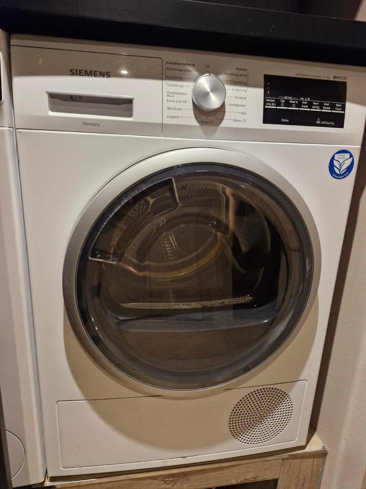 Siemens iQ500 Warmtepomp wasdroger, Ophalen, 6 tot 8 kg, Gebruikt, Overige typen