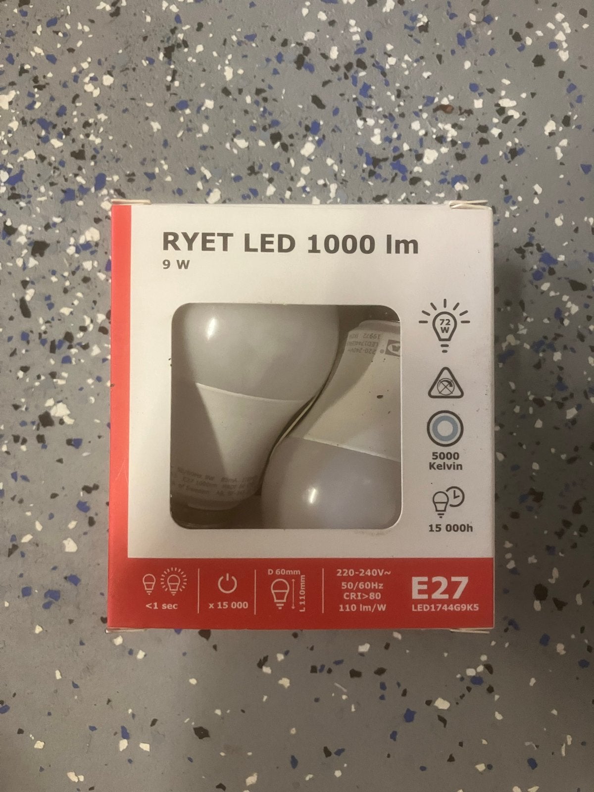 Partij IKEA RYET LED lampen: 7x E27 en 19x E14, Ophalen, Nieuw, E27 (groot), IKEA