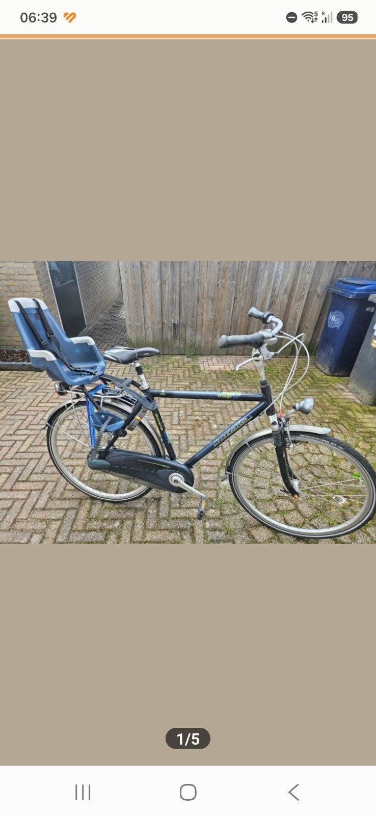 Degelijke fiets met kinderzitje - Ideaal voor ouders!, Velgrem, Versnellingen, Ophalen, Overige merken