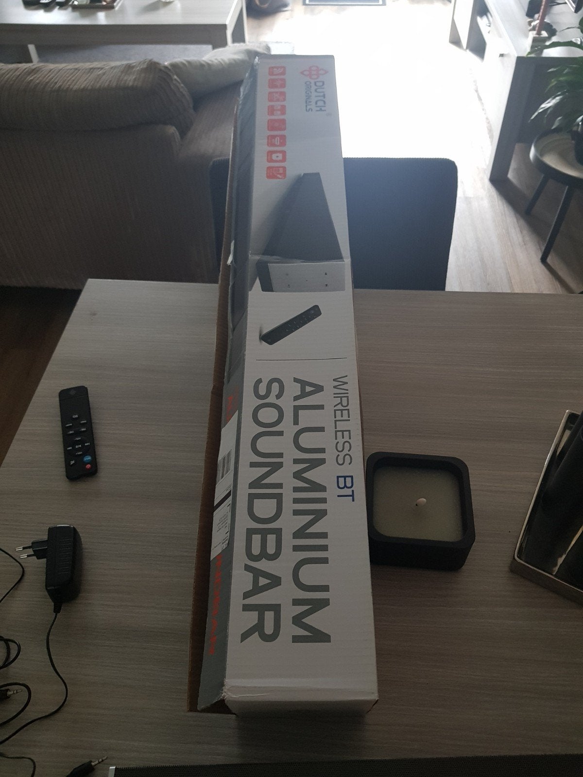 Dutch Originals Aluminium Soundbar met Bluetooth, Audio, Tv en Foto, Ophalen, Bluetooth, Zo goed als nieuw