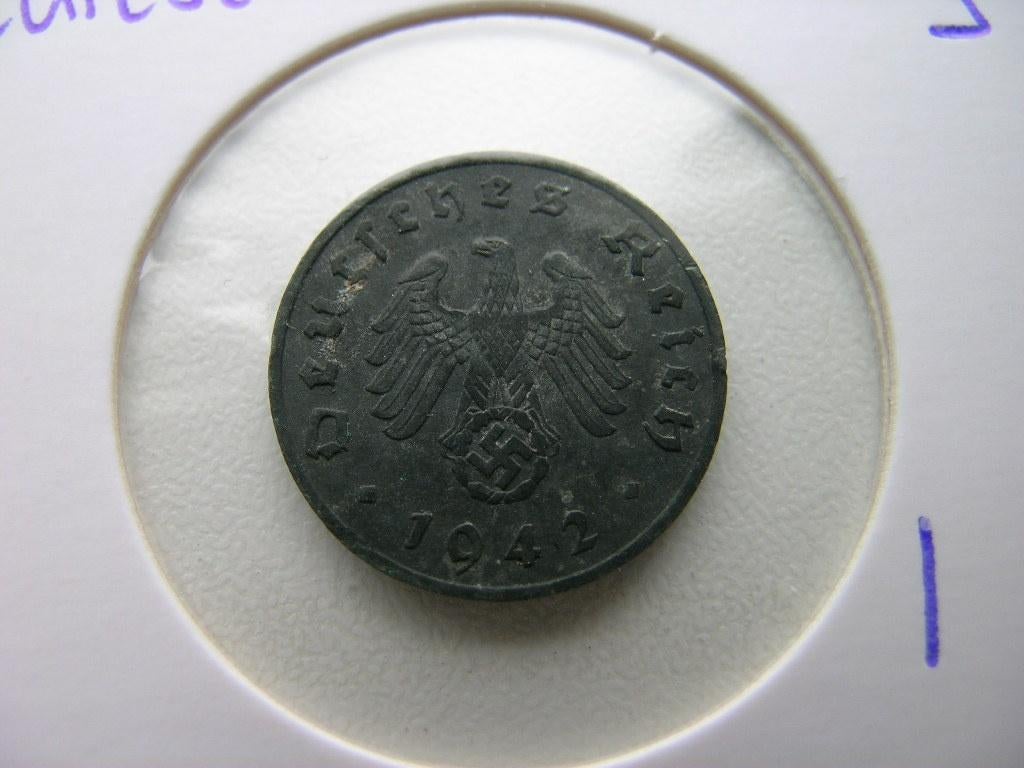 Reichspfennig 1942 J Duitsland (nr 1), Postzegels en Munten, Munten | Europa | Niet-Euromunten, Ophalen of Verzenden, Duitsland