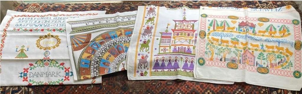 4x Doek Svensk Danmark OMO Sunlight Schweiz Uilenspel PSTK!!, Verzenden