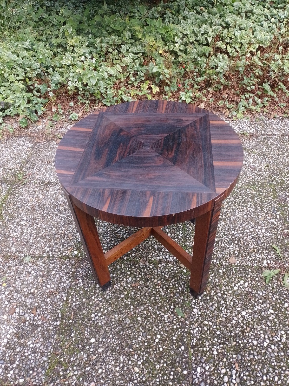 Art Deco bijzettafel met ingelegd blad, Ophalen