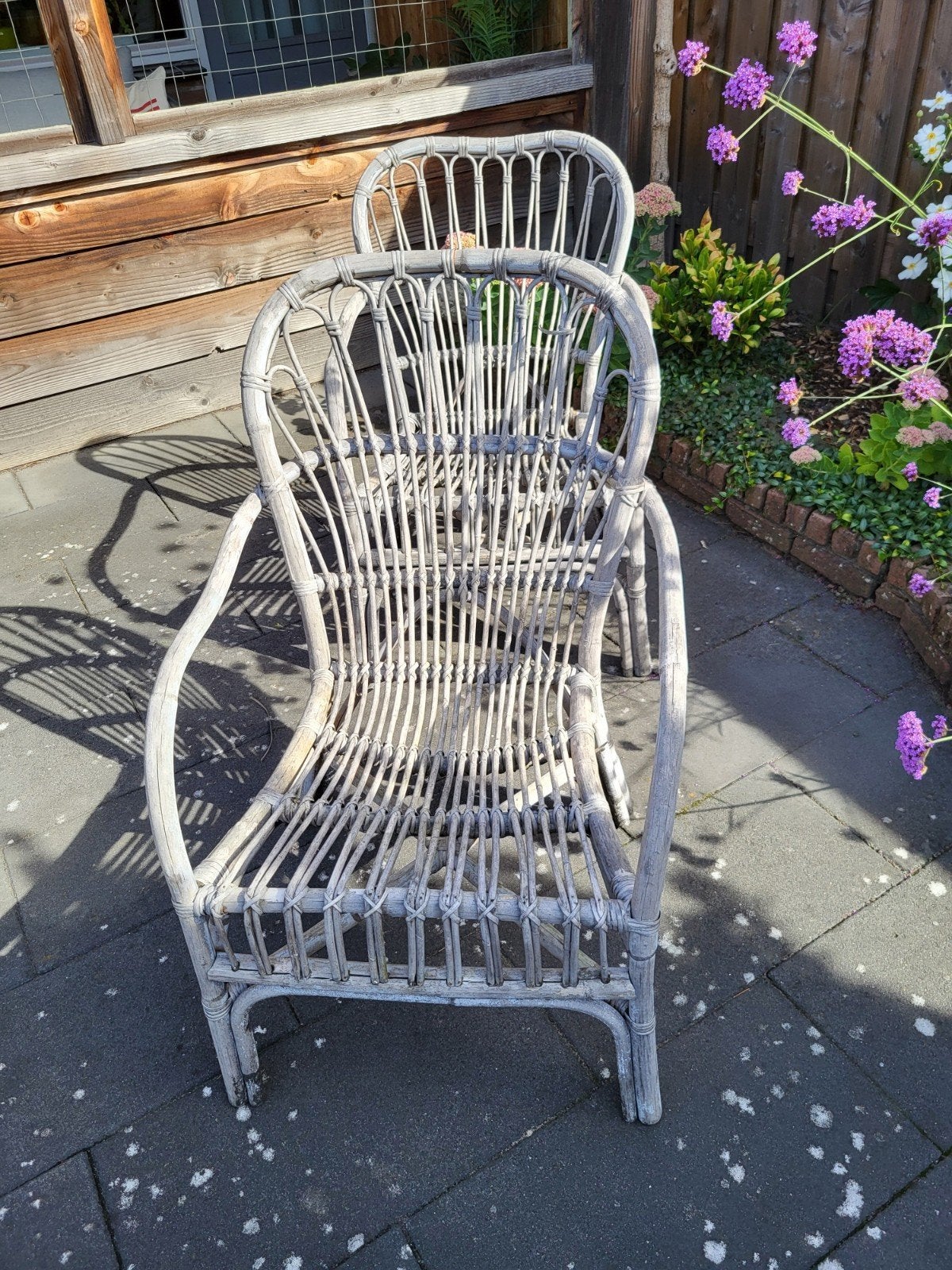 2 rotan stoelen, Ophalen, Gebruikt, Rotan