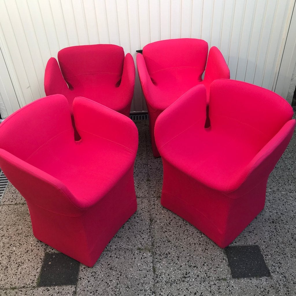 4 Moroso Bloomy bloem tulp tulip fauteuil stoel stoelen, Huis en Inrichting, Ophalen, Gebruikt, Overige kleuren, Nvt