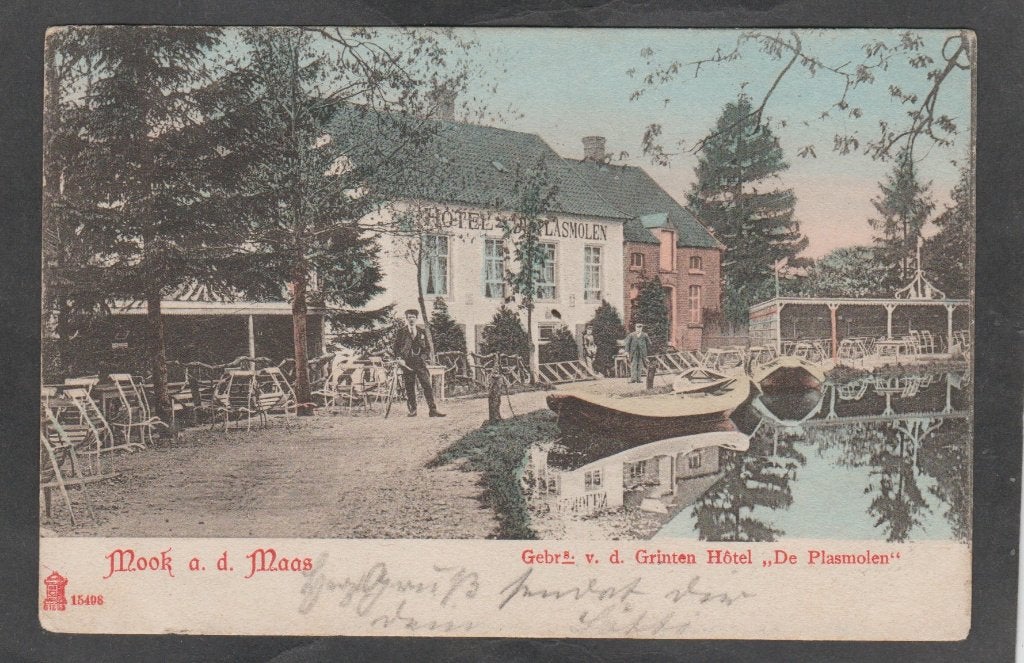mook hotel de plasmolen, Verzenden, Voor 1920, Gelopen, Limburg