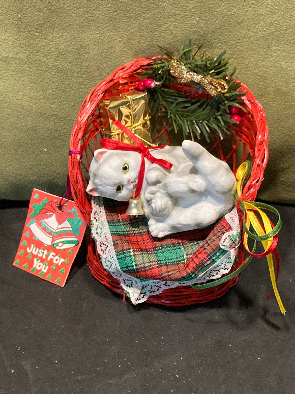 Kerstdecoratie, poes in stoel (280926), Ophalen of Verzenden, Zo goed als nieuw